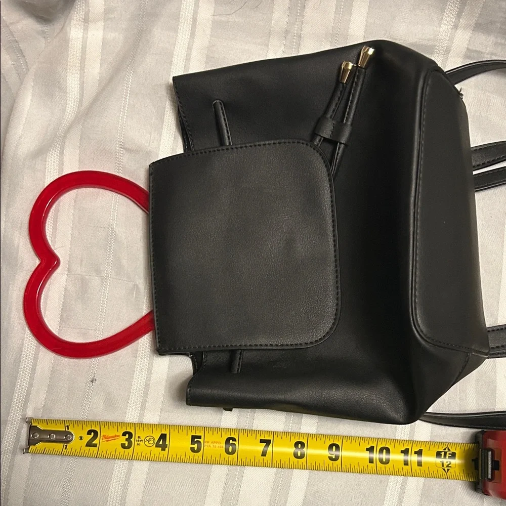 Wild Fable Black Backpack with Red Heart Handle